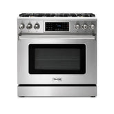 Thor Kitchen Appliance Package - 36 In. Propane Gas Range, Range Hood, Microwave Drawer, Refrigerator, Dishwasher, AP-TRG3601LP-C-5